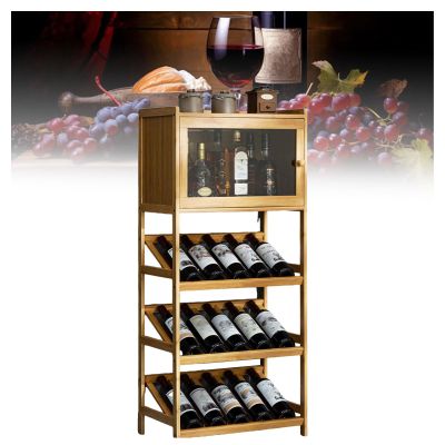 Freestanding Wine Bar Cabinet, Storage Sideboard, 90/116 cm High
