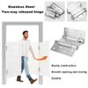 White Solid Wood Saloon Swing Door, Double-Leaf, 126 × 90 cm view 4