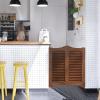 Solid Wood Saloon Swing Door for Kitchen, Café, Bar, or Patio, Beige, W84 × H80 cm view 2