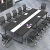 ZRBDDEF Large Office Conference Table with Cable Management, for 8–12 People (Chairs Not Included) view 1