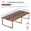 ZRBDDEF Large Office Conference Table with Cable Management, for 8–12 People (Chairs Not Included) view 2
