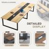 ZRBDDEF Large Office Conference Table with Cable Management, for 8–12 People (Chairs Not Included) view 3