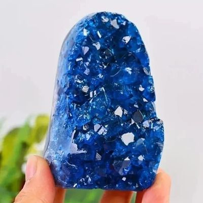 CZMDKEXM 1-Piece 500–600 g Random Blue Quartz Crystal Home Decoration