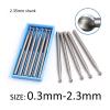 ZHaotn 11-Piece 0.3–2.3 mm Ball Burr Set, Tungsten Steel, 2.35 mm Shank view 2