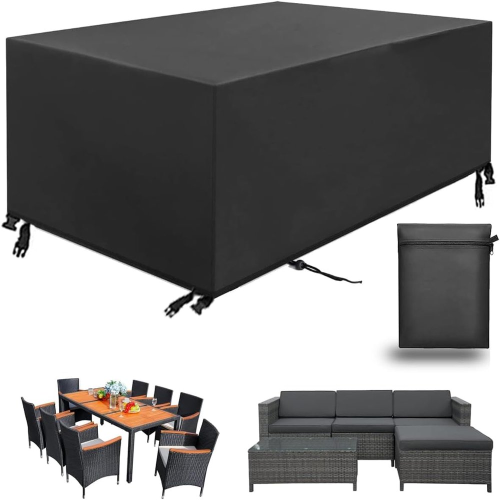 FXGZCJ Waterproof Outdoor Furniture Cover, 420D Oxford Fabric, 290 x 100 x 43 cm