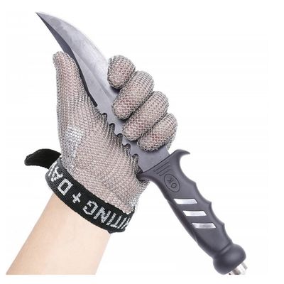 Proof Cut-Resistant Butcher Glove with Stainless Steel, Adjustable Wrist Strap