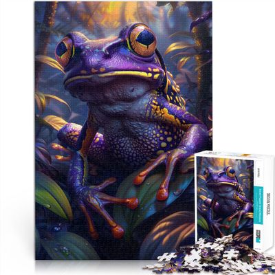 1000-Piece Tropical Purple Frog Puzzle for Adults, Ages 14+