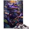1000-Piece Tropical Purple Frog Puzzle for Adults, Ages 14+ view 2