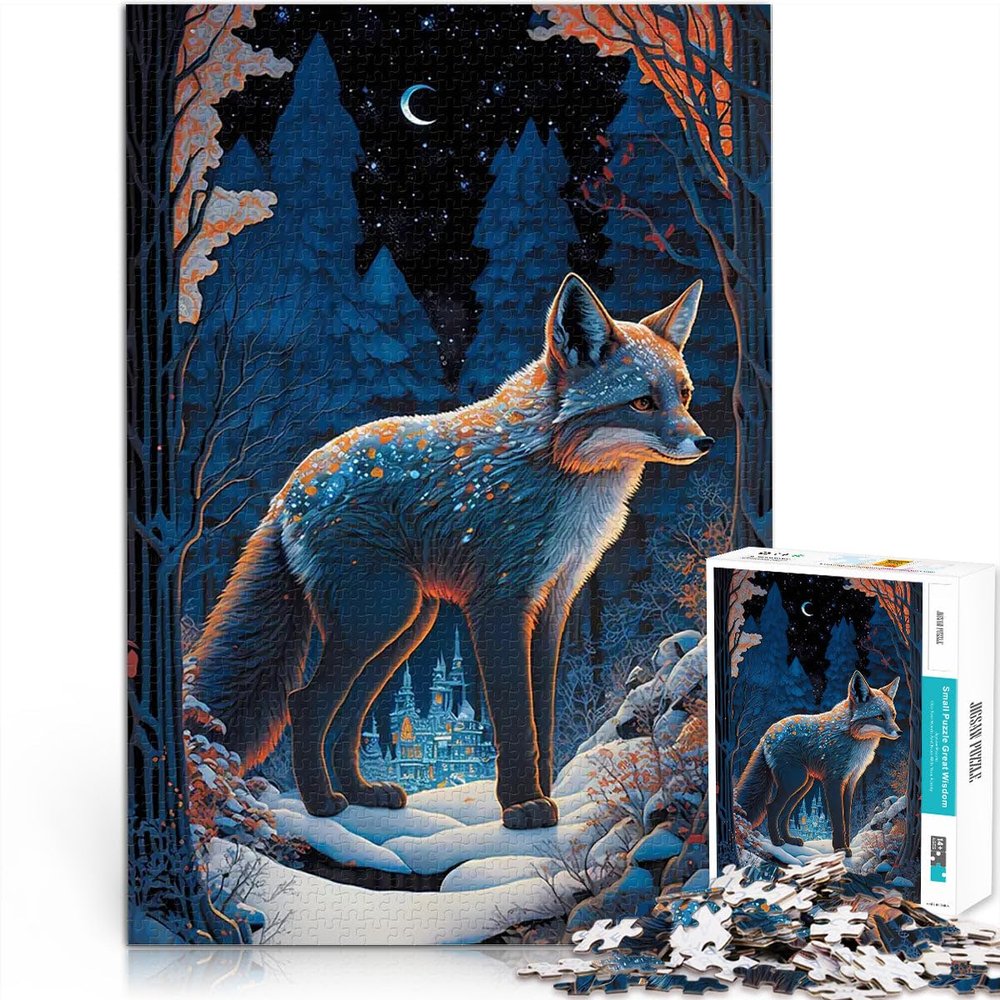 Fox Fantasy 1000-Piece Puzzle for Teens, 38 × 26 cm