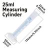 50 mL Transparent Plastic Graduated Cylinders with Dual-Sided Blue Markings, 3-Pack view 2