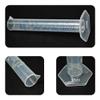 50 mL Transparent Plastic Graduated Cylinders with Dual-Sided Blue Markings, 3-Pack view 3