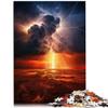Lightning City Skyline 1000-Piece Puzzle for Teens, Interlocking Random-Shaped Pieces, 38 x 26 cm view 2