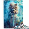 1,000-Piece Puzzle for Adults, Wolf in a Cemetery, Cardboard, Ages 14+, Family Fun, Birthday Gift, 26 x 38 cm / 10.2 x 14.9 in view 2