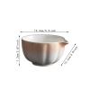 HouseVibe Traditional Porcelain Matcha Bowl with Pouring Spout, 420 ml, Orange and White Gradient view 3
