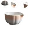 HouseVibe Traditional Porcelain Matcha Bowl with Pouring Spout, 420 ml, Orange and White Gradient view 4