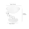 Glass Dessert Bowl with Pearl Design view 3