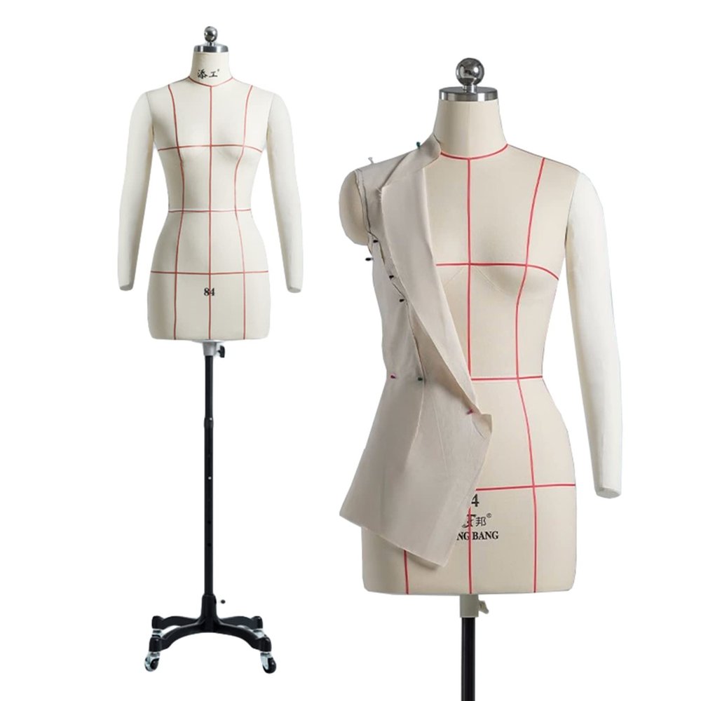 Dress Form with Soft Arms and Wheels for Tailors