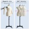 Dress Form with Soft Arms and Wheels for Tailors view 2