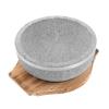 Korean Dolsot Bibimbap Stone Bowl, 800 ml, with Wooden Tray view 1