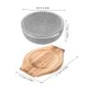 Korean Dolsot Bibimbap Stone Bowl, 800 ml, with Wooden Tray view 2