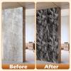RENLXFI Faux Stone 3D PU Ceiling and Wall Panels, Cement Texture, Gray, 8 Pieces view 3