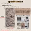RENLXFI Faux Stone 3D PU Ceiling and Wall Panels, Cement Texture, Gray, 8 Pieces view 4