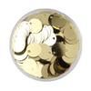 NIRNHYRUR Sequins 10 g for Creative Crafts, 10–30 mm Flat, Round, Loose PVC Sequins (Light Gold, 25 mm) view 1