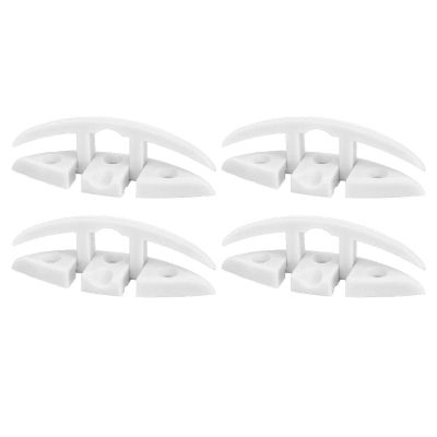 Versatile 5-Inch Marine Folding Dock Cleat, 4-Piece White Set with Installation Accessories