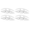 Versatile 5-Inch Marine Folding Dock Cleat, 4-Piece White Set with Installation Accessories view 1
