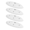 Versatile 5-Inch Marine Folding Dock Cleat, 4-Piece White Set with Installation Accessories view 2