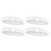 Versatile 5-Inch Marine Folding Dock Cleat, 4-Piece White Set with Installation Accessories view 3
