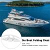 Versatile 5-Inch Marine Folding Dock Cleat, 4-Piece White Set with Installation Accessories view 4
