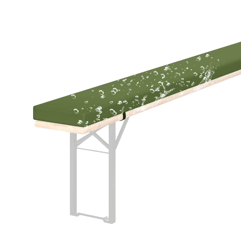Padded Outdoor Beer Bench Cushion, Washable, 220x25 / 200x23 / 180x30 cm, FR, K38, 110x40x3 cm