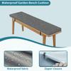Padded Outdoor Beer Bench Cushion, Washable, 220x25 / 200x23 / 180x30 cm, FR, K38, 110x40x3 cm view 3