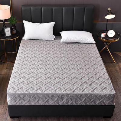Quilted Washable Mattress Cover with Zipper, Gray, 80 x 180 + 10 cm