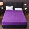Quilted Washable Mattress Cover with Zipper, Adjustable Size, Moisture-Resistant, Purple, 200 x 220 + 18 cm view 1