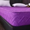 Quilted Washable Mattress Cover with Zipper, Adjustable Size, Moisture-Resistant, Purple, 200 x 220 + 18 cm view 3