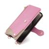 Rfvzubemok Compatible with Vivo V19 Flip Kickstand Lanyard Zipper Wallet Phone Case, Pink view 4