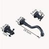 Black Wall-Mount Double-Handle Three-Hole Hot and Cold Basin Faucet for Traditional Bathrooms view 2