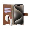 Rfvzubemok Compatible with Vivo Y28 4G Flip Kickstand Lanyard Zipper Wallet Phone Case, Brown view 2
