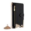 Rfvzubemok Compatible with Oppo Reno10 Pro Plus 5G Flip Kickstand Lanyard Zipper Wallet Phone Case, Black view 1