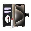 Rfvzubemok Compatible with Redmi Note 3 Flip Kickstand Lanyard Zipper Wallet Phone Case, Black view 2