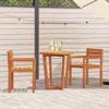 Mandloder Acacia Wood Garden Chairs, Set of 2, Oiled, 50 x 53 x 80 cm view 1