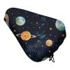 Treer Waterproof Bicycle Saddle Cover, 3D Cartoon Planet Pattern, Yellow Star, 1 Piece view 1