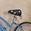 Treer Waterproof Bicycle Saddle Cover, 3D Cartoon Planet Pattern, Yellow Star, 1 Piece view 2