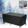 Waterproof Garden Furniture Cover 350 L x 355 W x 75 H cm, Black/Silver view 1