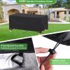 Waterproof Garden Furniture Cover 350 L x 355 W x 75 H cm, Black/Silver view 4