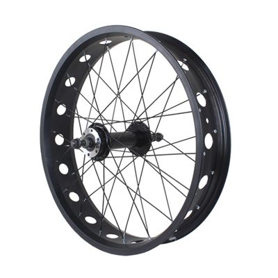 20-Inch Fat Bike Rear Wheel, 24/4.0-Inch Snow/Beach Bike Rim, 80/100 mm Internal Width, 26-Inch E-Bike Aluminum Alloy Wheel, Disc Brake, Bolt-On Axle, 7/8/9/10-Speed Freewheel