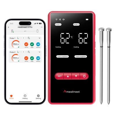 Meatmeet X Pro Wireless Meat Thermometer with 2 Probes and 6 Sensors