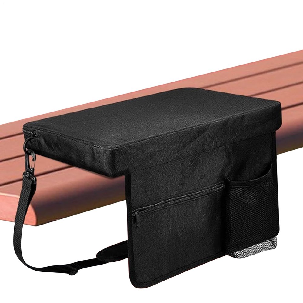 Generic Foldable Bleacher Seat Cushion with Strap and Pocket